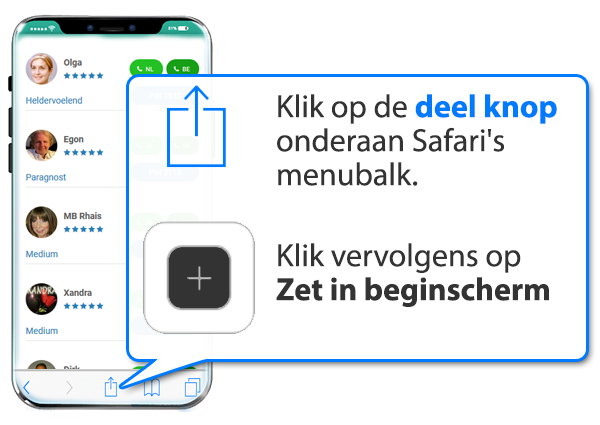 iphone en ipad: Medium-amsterdam.nl als app instellen op Mobiel